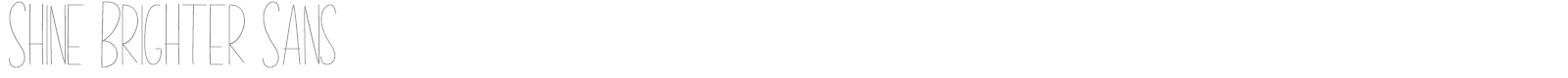 Shine Brighter font preview